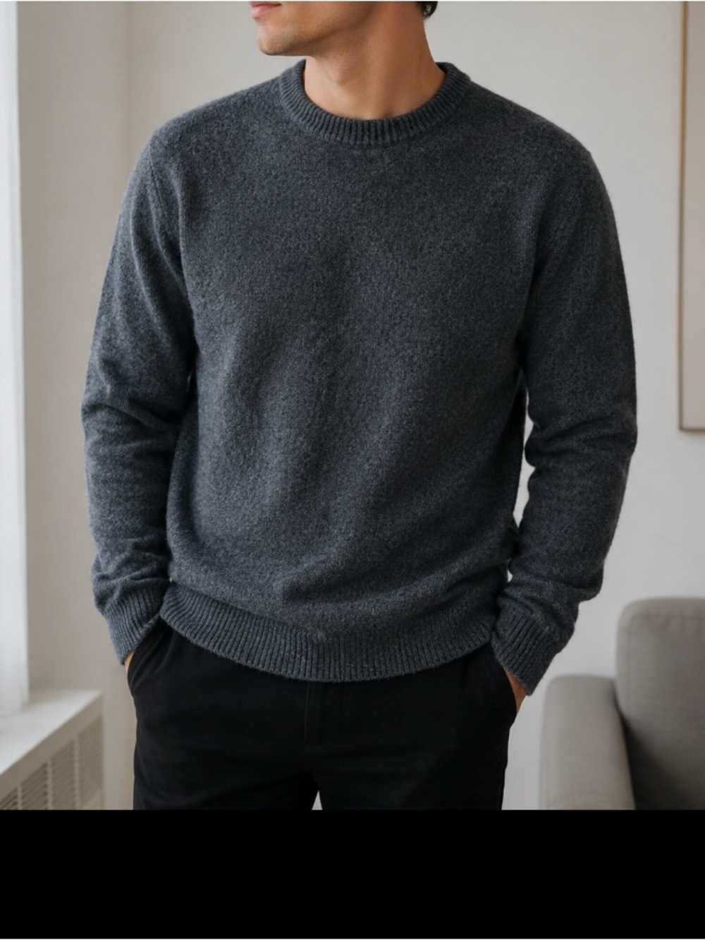 Daniel Hechter Dark Gray Crewneck Sweater